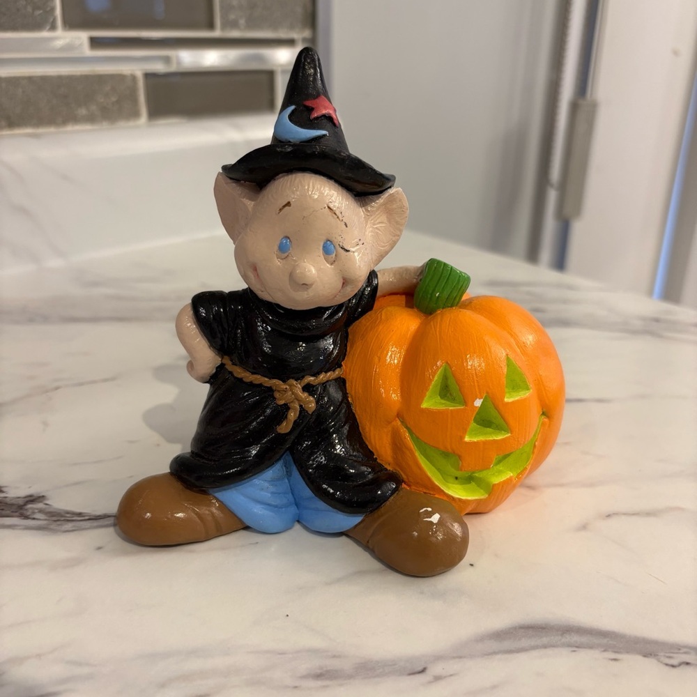 Vintage Halloween ceramic figurines lot Scarecrow devil mouse ect - Picture 4 of 11